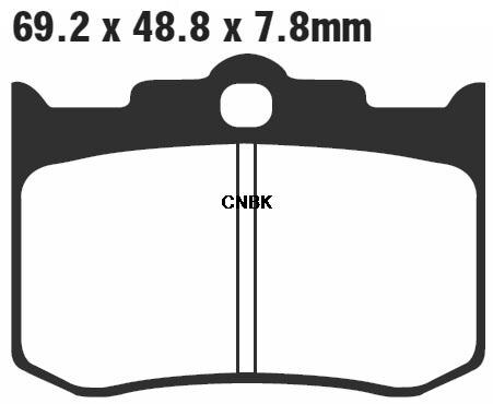 Disc Brake Pads Set for REVTECH Street Bike Black 4 Piston Caliper