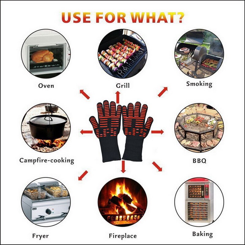 Wärme Beständig Backen Handschuhe Kochen Grill Küche Mikrow Ofen Temperatur Beständig Arbeiten Handschuh Nicht-Unterhose Grill Handschuhe