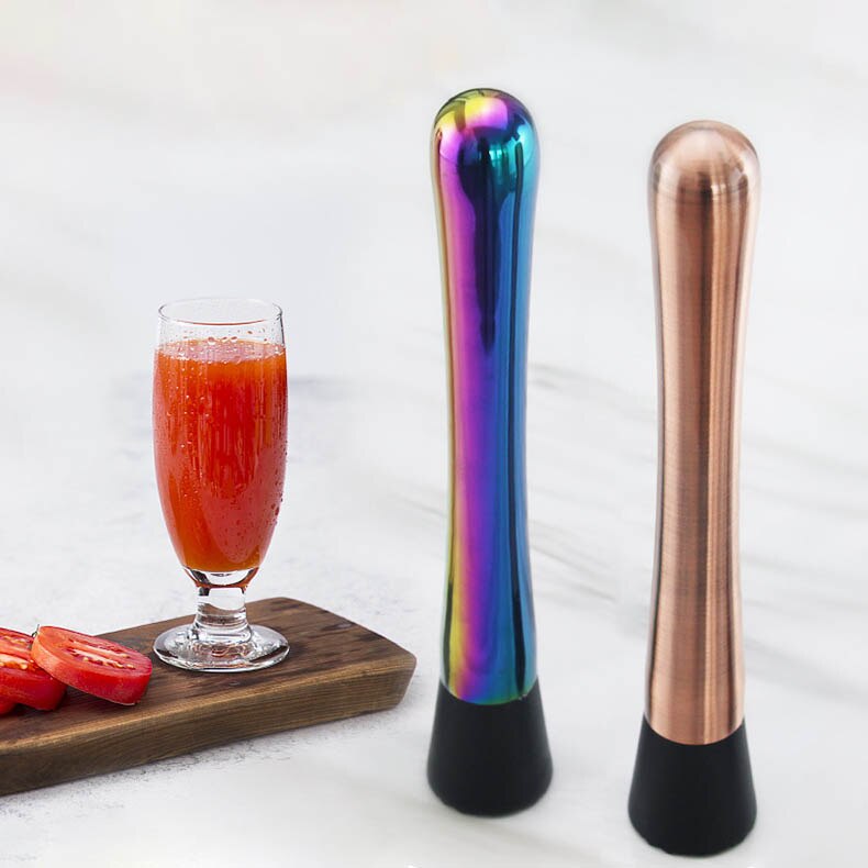 Edelstahl Obst Stampfer Bar Werkzeug Mehrzweck Hause Liefert Cocktail Zubehör Mischen Stock Eis Unterbrecher