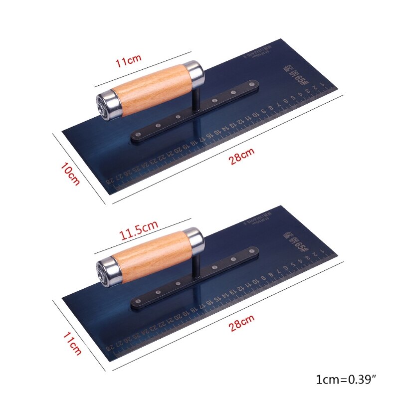 Metal Scale Plastering Trowel Great for Wall Floor Plastering Troweling Home Improvement Trowel 28x11x11.5/28x10x11cm G32A