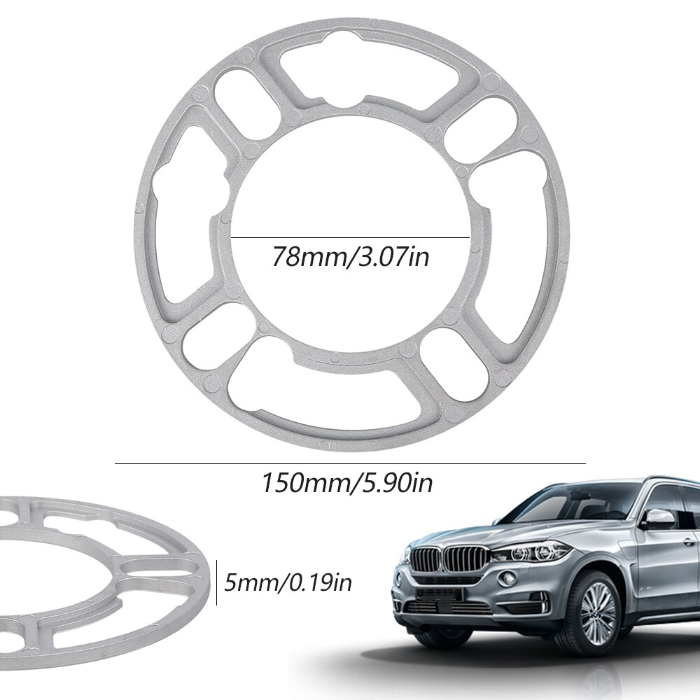 4pc 5mm Universal- Auto Rad Reifen Abstandshalter Multi Funktion Dichtung Legierung Aluminium Auto Hub Dichtung Reifen Abstandshalter Distanzscheiben Auto Zubehör