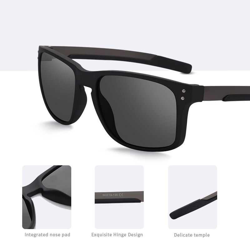 AOFLY BRAND Classic Polarized Sunglasses Men Mirror Drive Sunglasses Male TR90 Flexible Frame Eyewear Female Gafas UV400