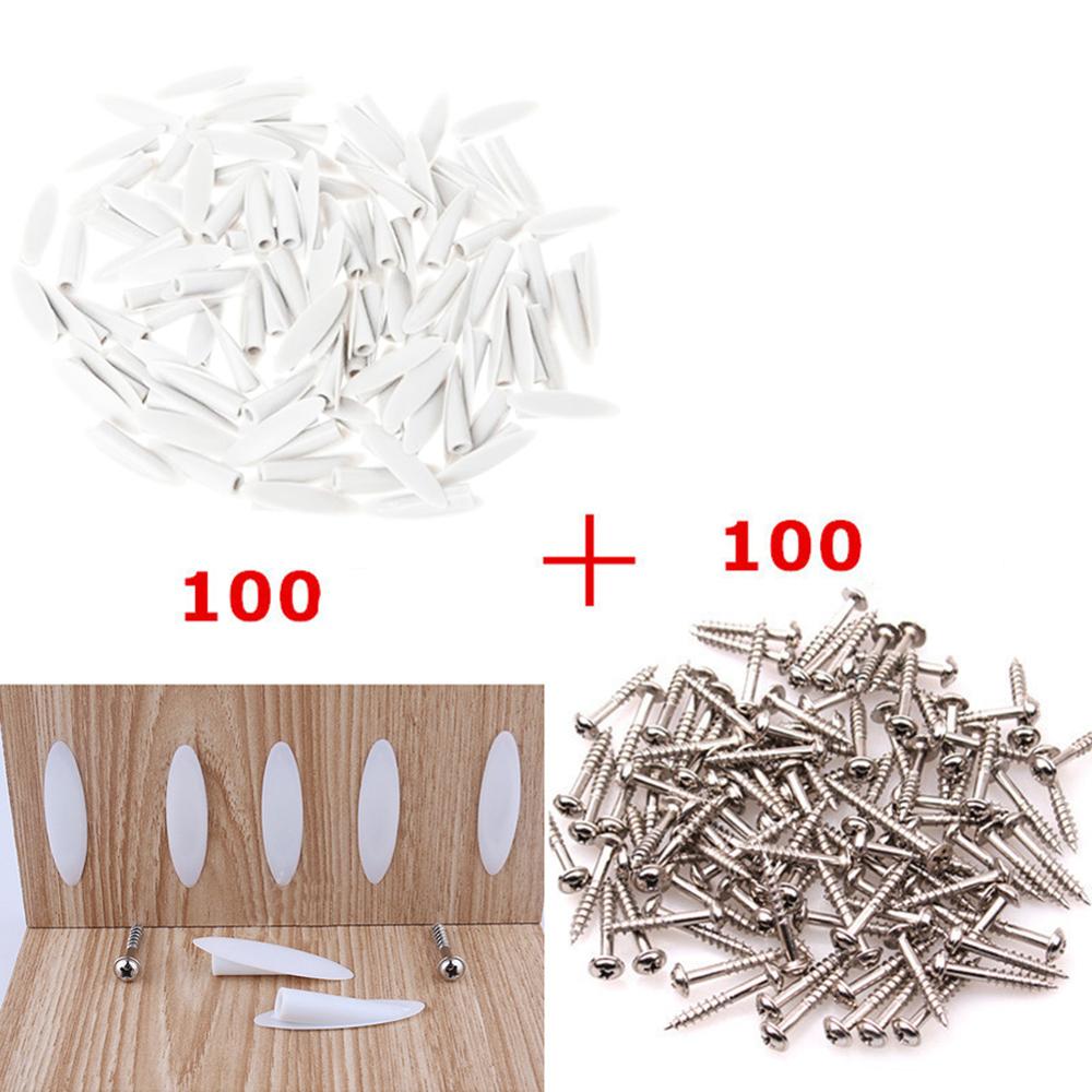 200pcs Pocket Hole Screws and Plugs for Drill Bits Woodworking Pocket Hole Jig Furniture Joining Accessories Hardwood Plug: White