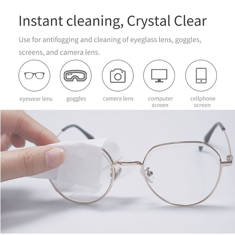 Salviette antiappannamento Unisex da 30 pezzi per occhiali lenti antiappannamento pre-umidificate pulisci gli occhiali monouso Defogger monouso