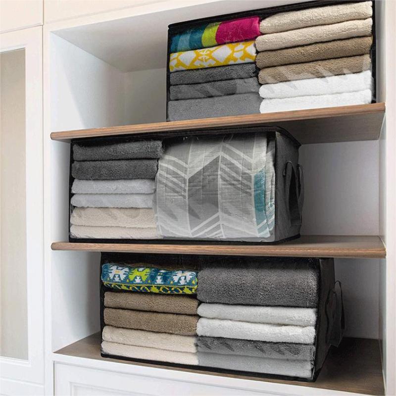 1Pc Kleding Opslag, Opvouwbare Deken Opbergzakken, Opslag Containers Voor Het Organiseren, Kleding, Slaapkamer, Kast, Slaapzaal, Organisator
