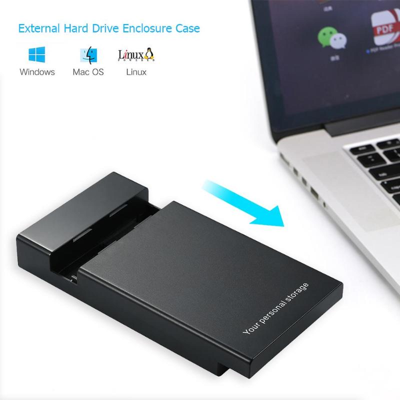 Carcasa de HDD de alta velocidad, caja de disco duro externo USB 3,0 a SATA III, 6gbps, 2,5, 3,5 &quot;, USB3.0, HD, SSD