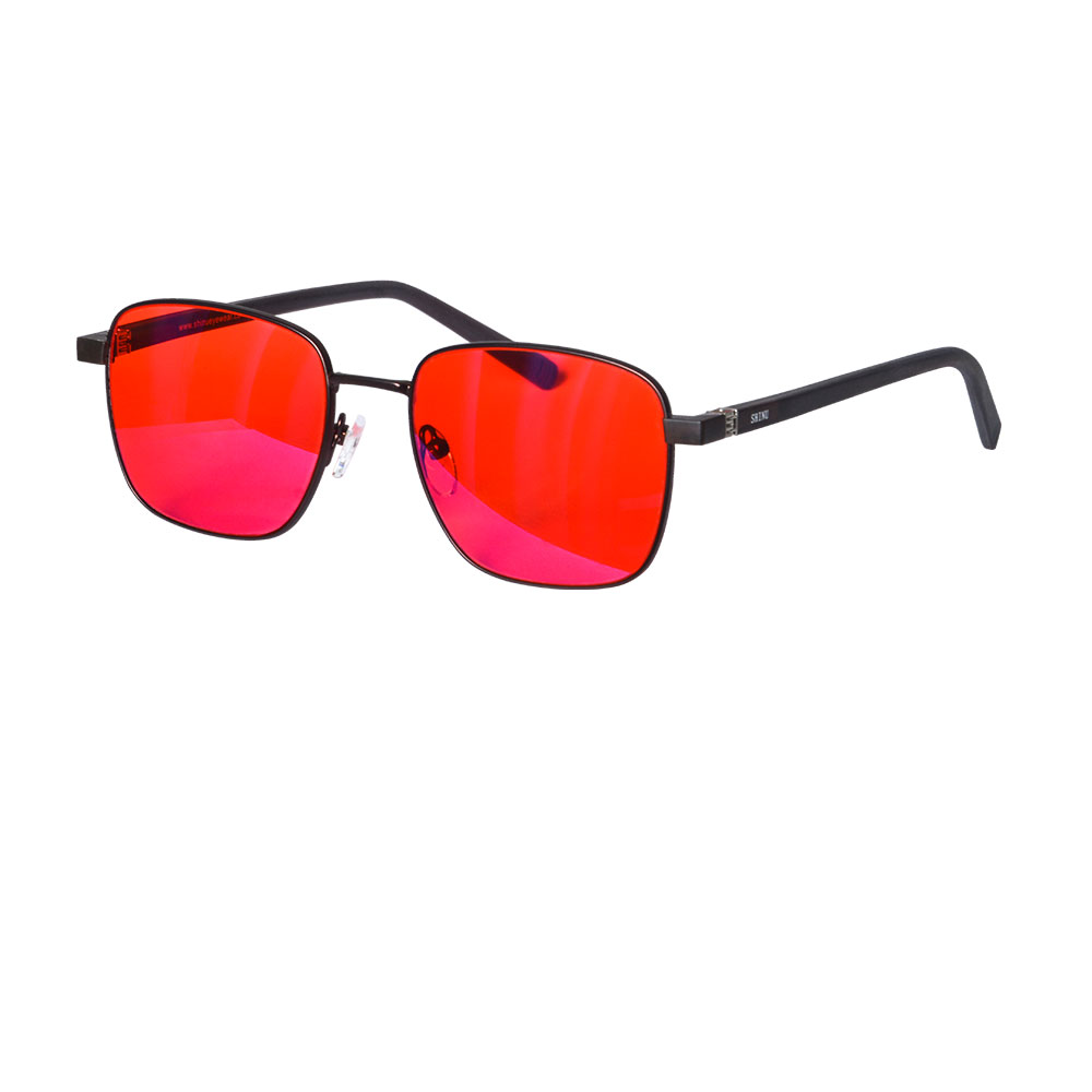 SHINU lunettes hommes femmes lunettes de lumière bleue lunettes de jeu sur ordinateur rouge/Orange/lentille transparente bloquant la lumière bleue lunettes sh001