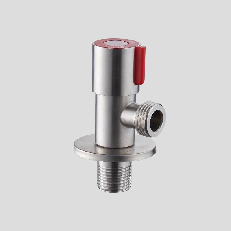Stainless Steel Angle Valve G1/2 Filling Valves Brushed Finished Water Heater Cold Angle Valve Bathroom Toilet Accessories: Red