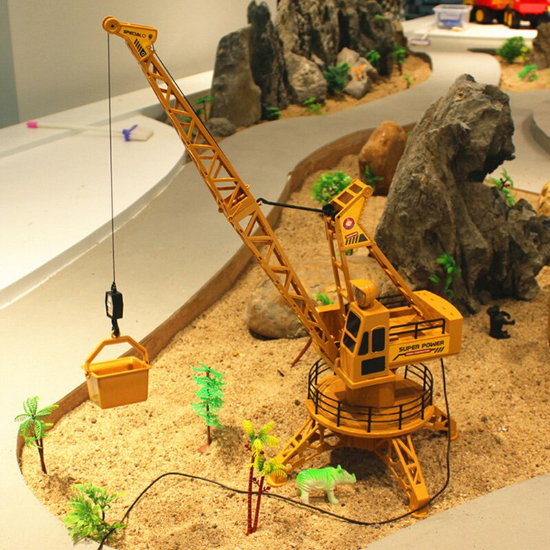 Grúa torre de construcción con Control de cable extraño para niños, juguete educativo de simulación, de Navidad, novedad