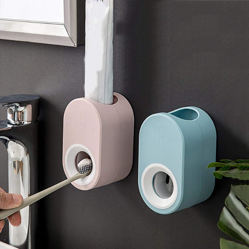 Wall Mount Automatic Toothpaste Dispenser Bathroom Accessories Set Toothpaste Squeezer Dispenser Bathroom Toothbrush Holder Tool