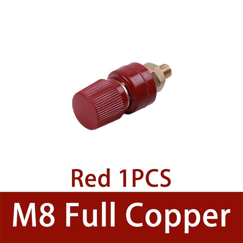 6mm 8mm Stud Premium Remote Battery Power Junction Post Connectors Brass Replacement Terminal Kit Accessories M6 M8 555 333: M8 Red 1pcs