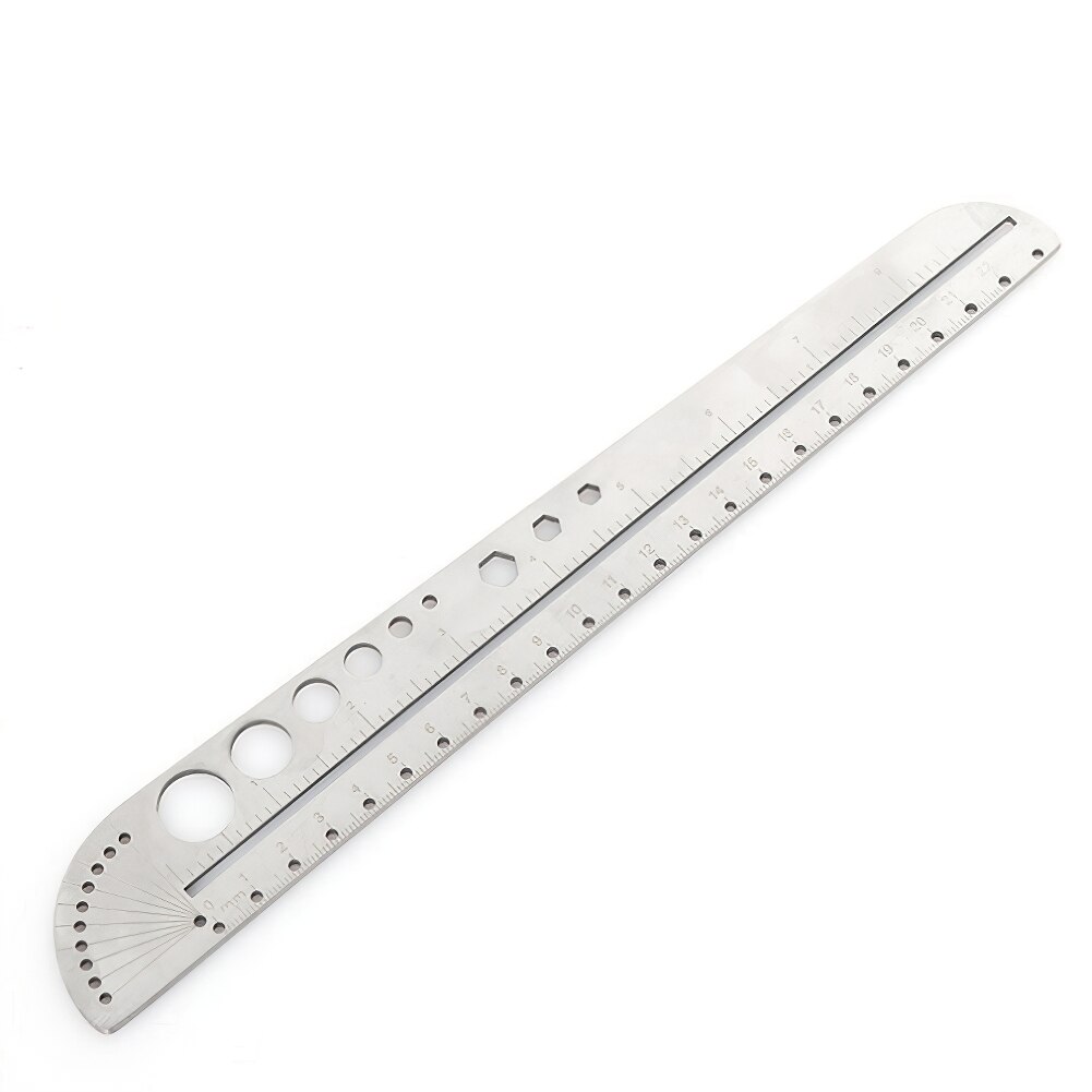 Protractor Carpenter Tools Multifunctional Ruler Stainless Steel Angle Protractor Measuring Tool Protractor Ruler Woodworking