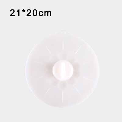 Spill Stopper Lid Cover Silicone Boil Over Safeguard Anti Spiill Cover Cooking Kitchen Tool Boil Over Spill Stopper Pot Pan Lid: B-White