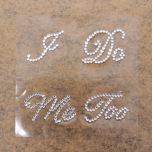 2pcs/set High Heel Wedding Stickers I DO ME TOO Set Rhinestone Shoe Groom Bride Stickers Cute Stickers Bridal Shower