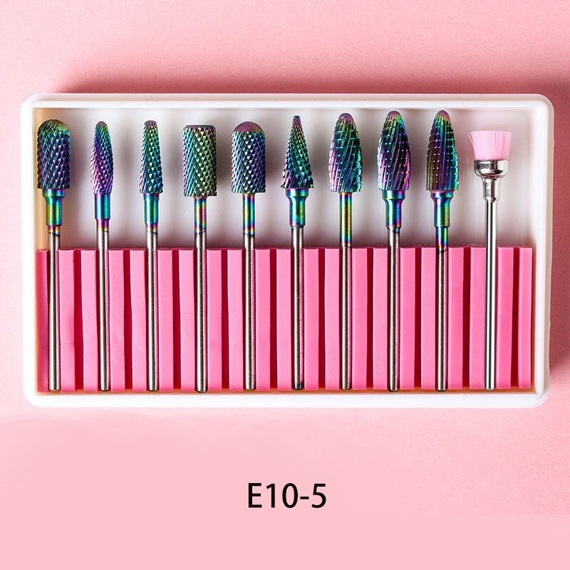 10Pcs/box Cone Tip Ceramic Electric Cuticle Clean Rotary Manicure Sander Tool Grind Head Mill Cutter Pedicure Nail art Drill Bit: 5