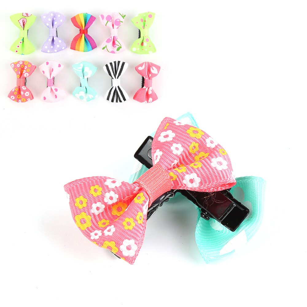 10pcs/pack Mixed Color Bowknot Kids Baby Children Hair Clip Bow Pin Barrette Hairpin Ornament Accessories For Girl