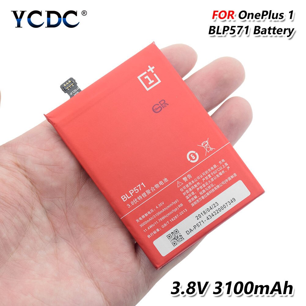 Oplaadbare BLP571 Mobiel Batterij 3.8V Blp 571 3100Mah Li-Ion Batterij Voor Oneplus Een (Een Plus Een/oneplus 1/Een Plus 1)