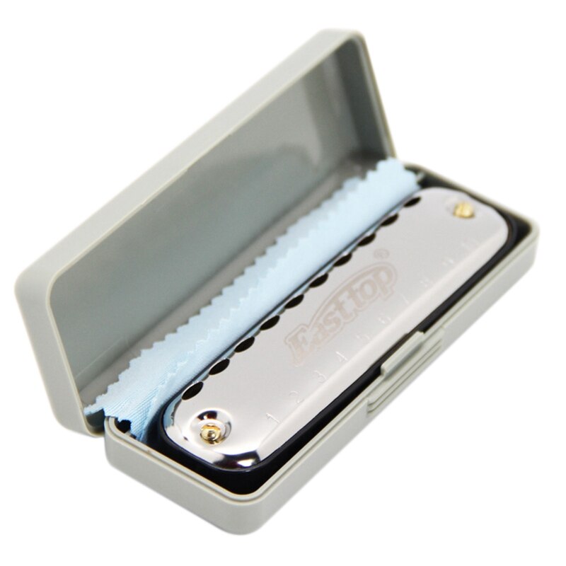 Easttop 10 Hole Harmonica - 20 Tone Diatonic Mouth Organ - Professional Musical Instrument - ABS Metal