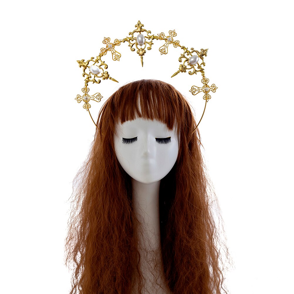 Lolita gótica-Diadema con de Rosa Negra, alas de demonio de plumas, diosa, Halo de sol, corona, Tiara barroca Vintage María: Rosa