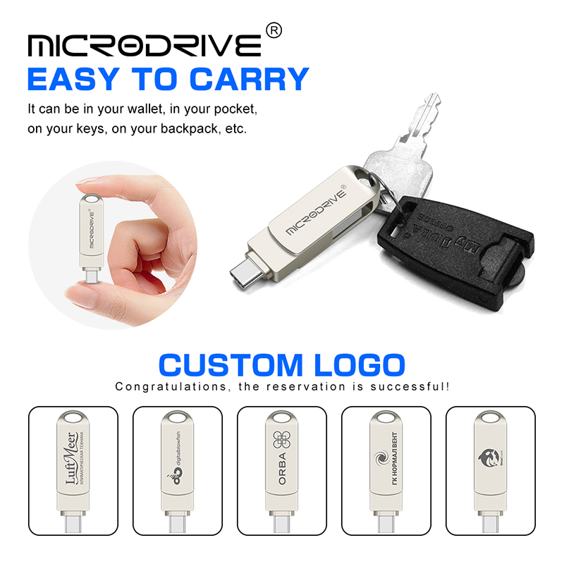 Type C USB3.0 flash drive 8GB 16GB 32GB 64GB 128GB for Andriods SmartPhone Memory MINI Usb Stick