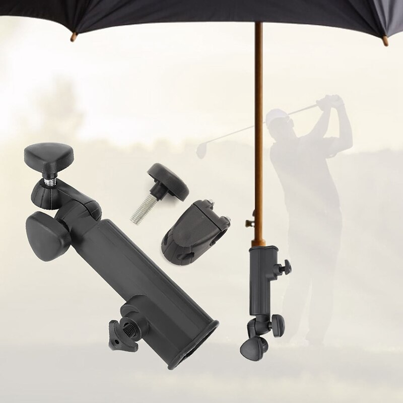Golf Trolley Umbrella Holder, Universal Golf Push Cart Umbrella Mount Umbrella Stand Attachment