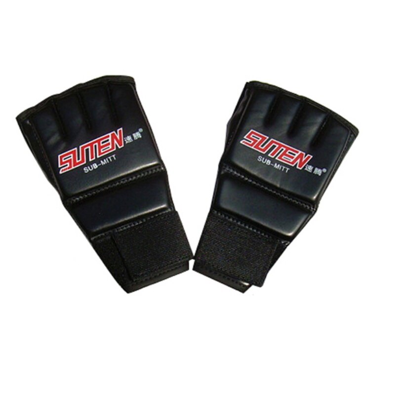 1 Pair Adult Boxing Gloves Half Finger Finger-separated Breathable Adjustable PU Hand Protector Fitness Fighting Accessories: MP0049BR