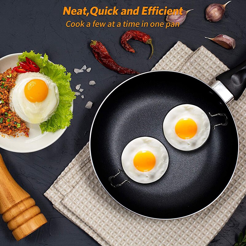Stainless Steel Egg Cooker Egg Shaper Nonstick Cooking Handheld Mold Omelette Pancake Maker Tool Kitchen Accessories