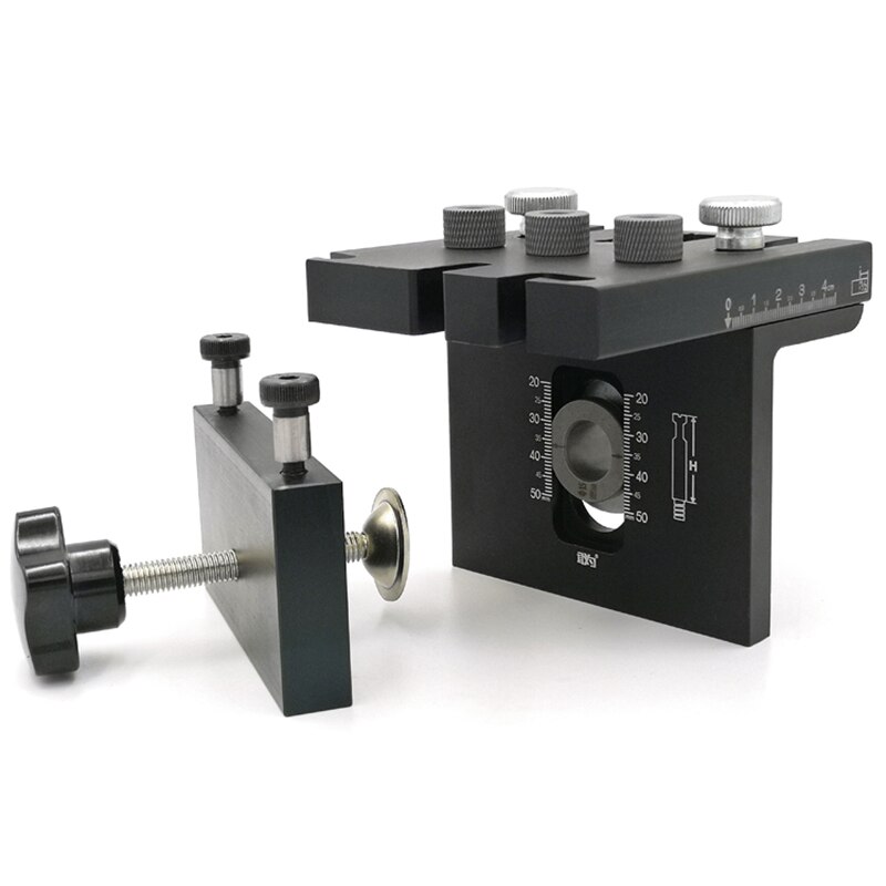 Multifunction Woodworking Doweling Jig Kit Adjustable Drilling Guide Puncher Locator for Furniture Connecting Carpentry Tools