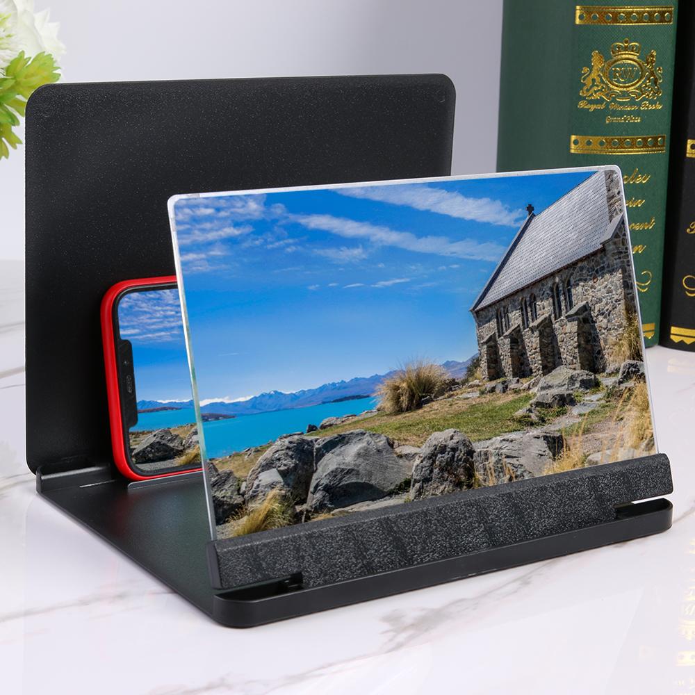 3D Gsm-scherm Vergrootglas Loupe High Definition 12 Inch Versterking Functie Screen Met Vergrootglas Telefoon Bureau Houder