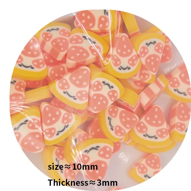 30g pizza sushi kager slik bønner form polymer ler skiver forslime fyldning diy håndværk håndværk tilbehør: 1 pizza