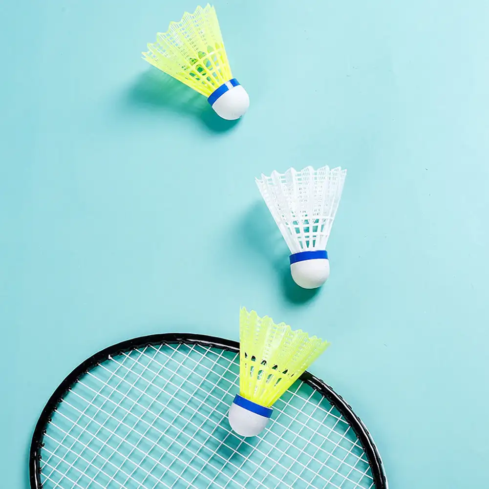 Volante de Bádminton de nailon con gran estabilidad, durabilidad, bolas de entrenamiento para deportes de interior y exterior, 12 unids/set