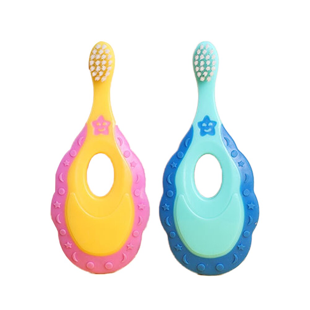 Spazzolino da denti per bambini spazzolino da denti per bambini con manico cura orale pulizia spazzolino da denti spazzola per capelli morbida per bambino 1-3T