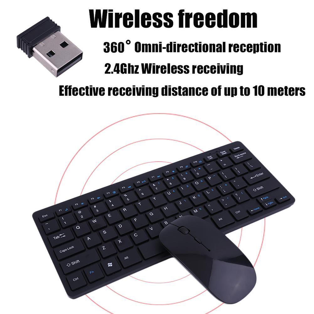 Ultra Compact Wireless Keyboard and Mouse Combo Set 2.4G Wireless Keyboard Moues Combo for Apple Mac Windows XP/7/10 IOS
