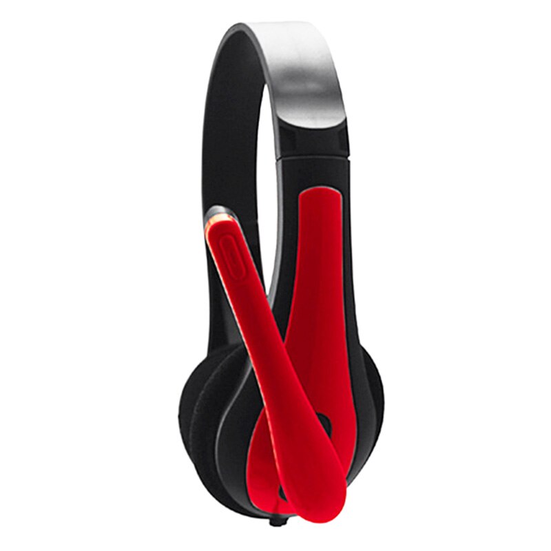 Stereo 3.5mm trådbundna hörlurar spelar spel röstsamtal med mikrofonjusterbara headset fonos för dator bärbar dator spel