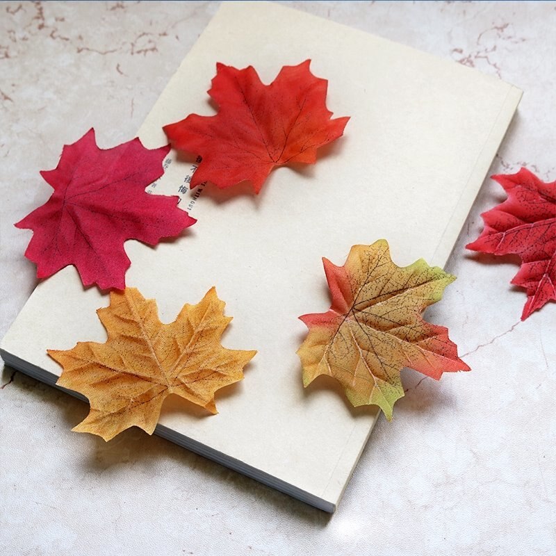 Simulation Maple Leaf Flower Decoration Photo Props Shooting Background Props Photography Decoration: Default Title