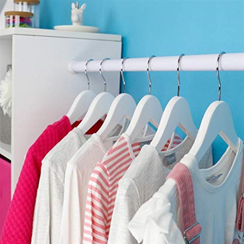 Witte Jas Hanger Massief Hout Hangers Trui Hangers Extra Brede Schouder Houten Hangers Voor Zware Jas Rok