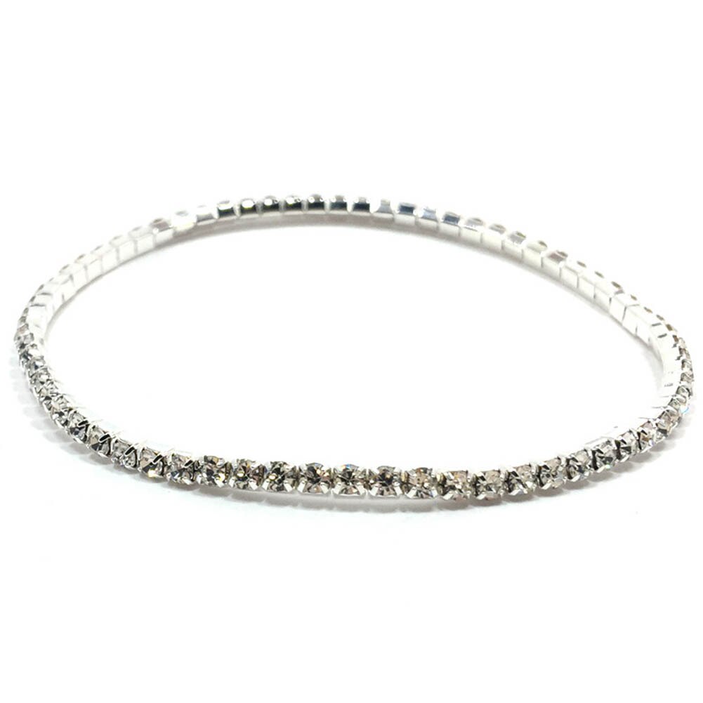 Women Ankle Bracelet Stretch Multi Rows Anklet Chain Diamante Rhinestones Jewelry KQS8: 1 row