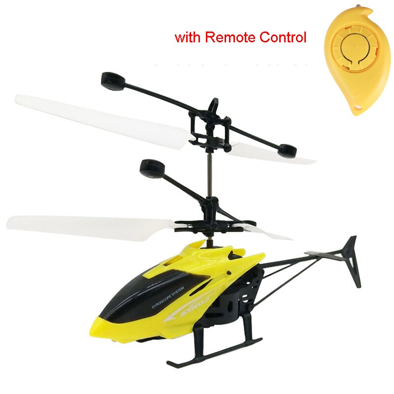 Bambini RC Flying Ball Led palline di volo luminose aerei elettronici a infrarossi giocattoli telecomandati per bambini che rilevano elicottero: Yellow with RC