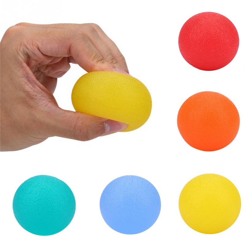 Boule de poignée de thérapie de Massage de Silicone pour le soulagement de Stress d'exercice de force de doigt de main