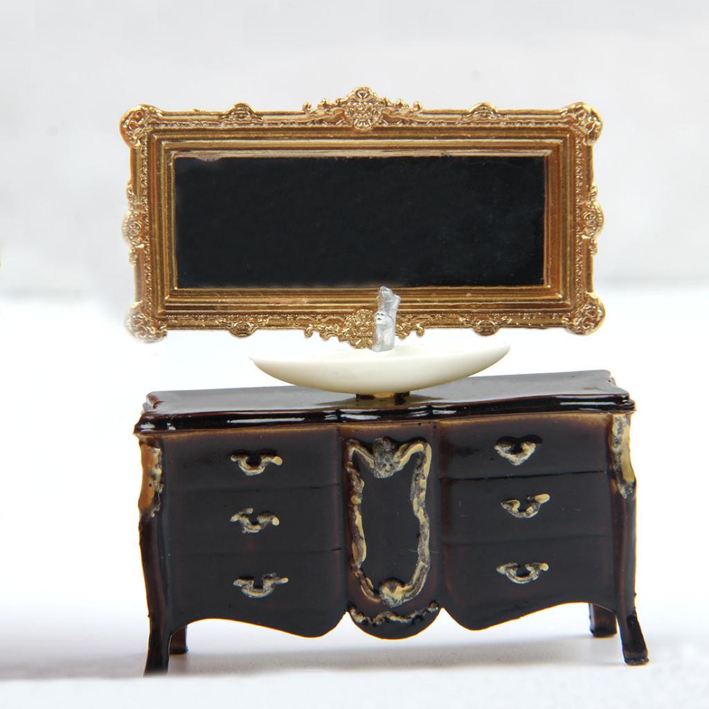 1:25 Lavabo Model Spiegel Zand Tafel Model Diy Indoor Decoratie Voor Trein Landschap Landschap Model Accessoires