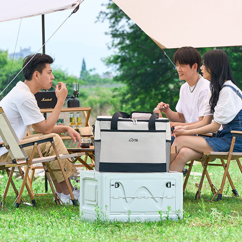 Large Capacity Cooler Bag With Hard Liner Insulated Picnic Lunch Bag Box Cooling Bag For Camping Bbq Family Outdoor Activities