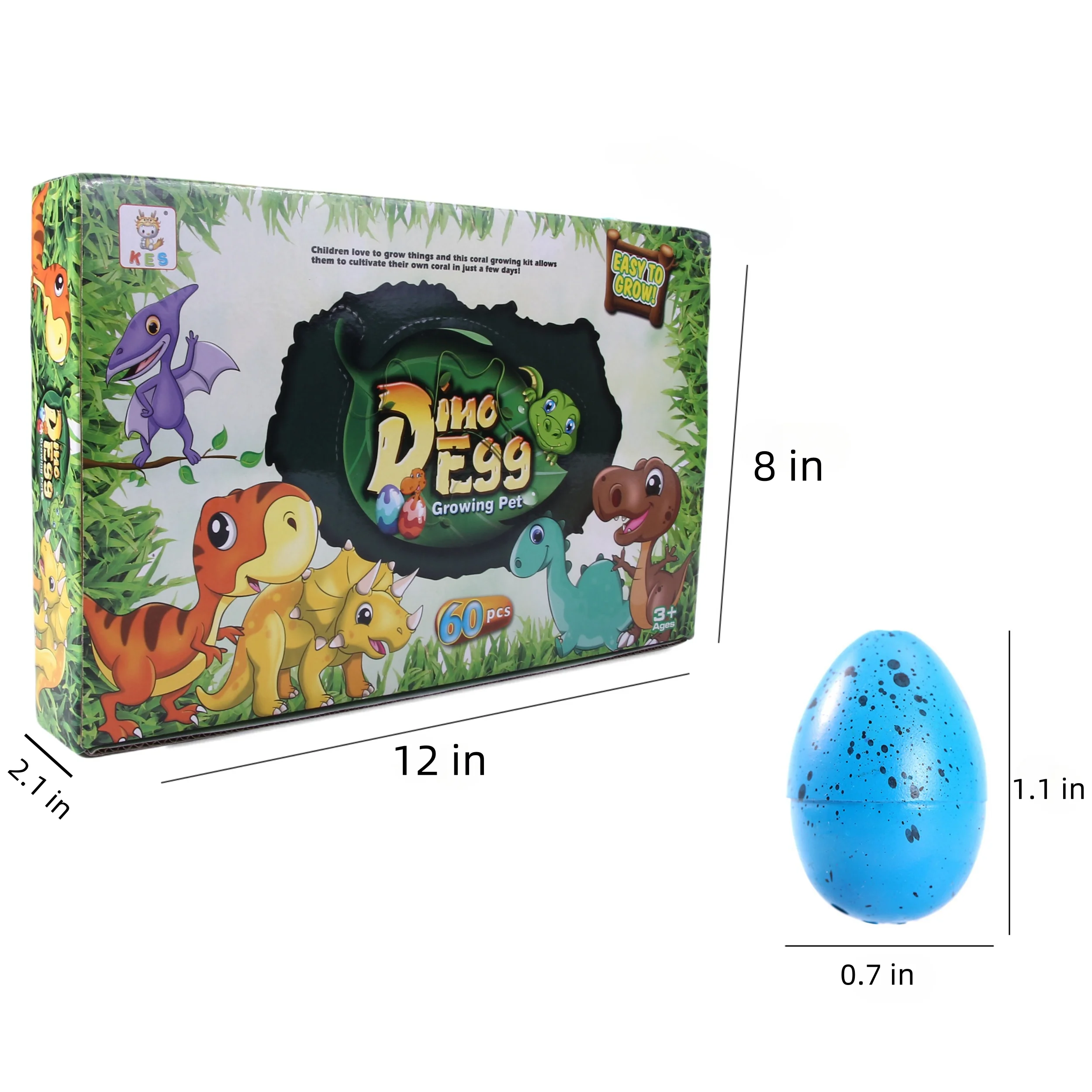 Sunpao 60 stk eva-materiale bløtlegg i vann for å klekke dinosaureggleker bløtlegg i vann for å klekke dinosaureggleker pedagogiske leker