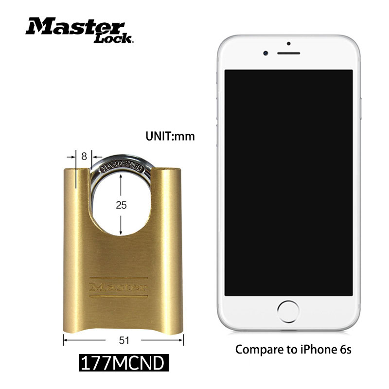 MASTER LOCK Brass Solid Body Padlock Anti-rusting Waterproof Password Combination Code Lock Door Locker Anti-theft Padlocks