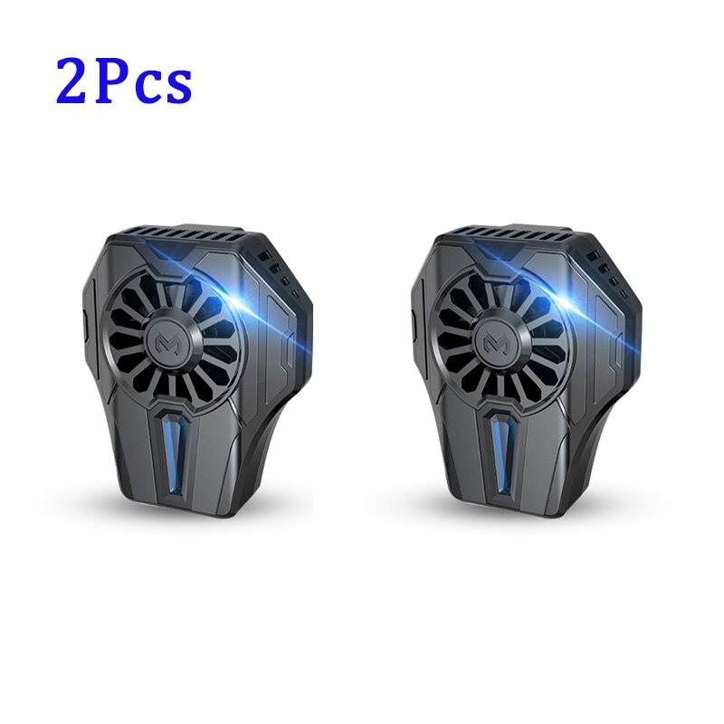 MEMO Mobile Phone Radiator Phone Game Cooling Fan Case Cold Wind Handle Fan DL01 For PUGB Phone Cooler Phone Cooling Fan Case: 2pcs