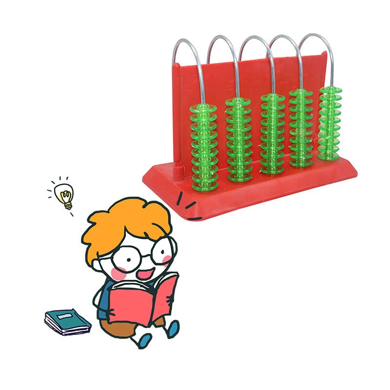 1 Pcs Mathematics Teaching Equipment Abacus Counter Student With 5 files Demonstration Teaching Equipment Early Education Toys