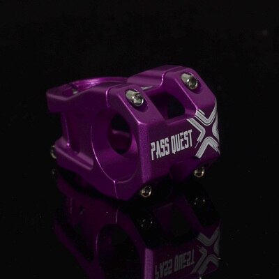 Pass quest haste de bicicleta mountain bike, haste de liga de alumínio 0 graus l: 40mm, acessórios de hastes de bicicleta mtb ultraleve, peça de ciclismo: ROXO