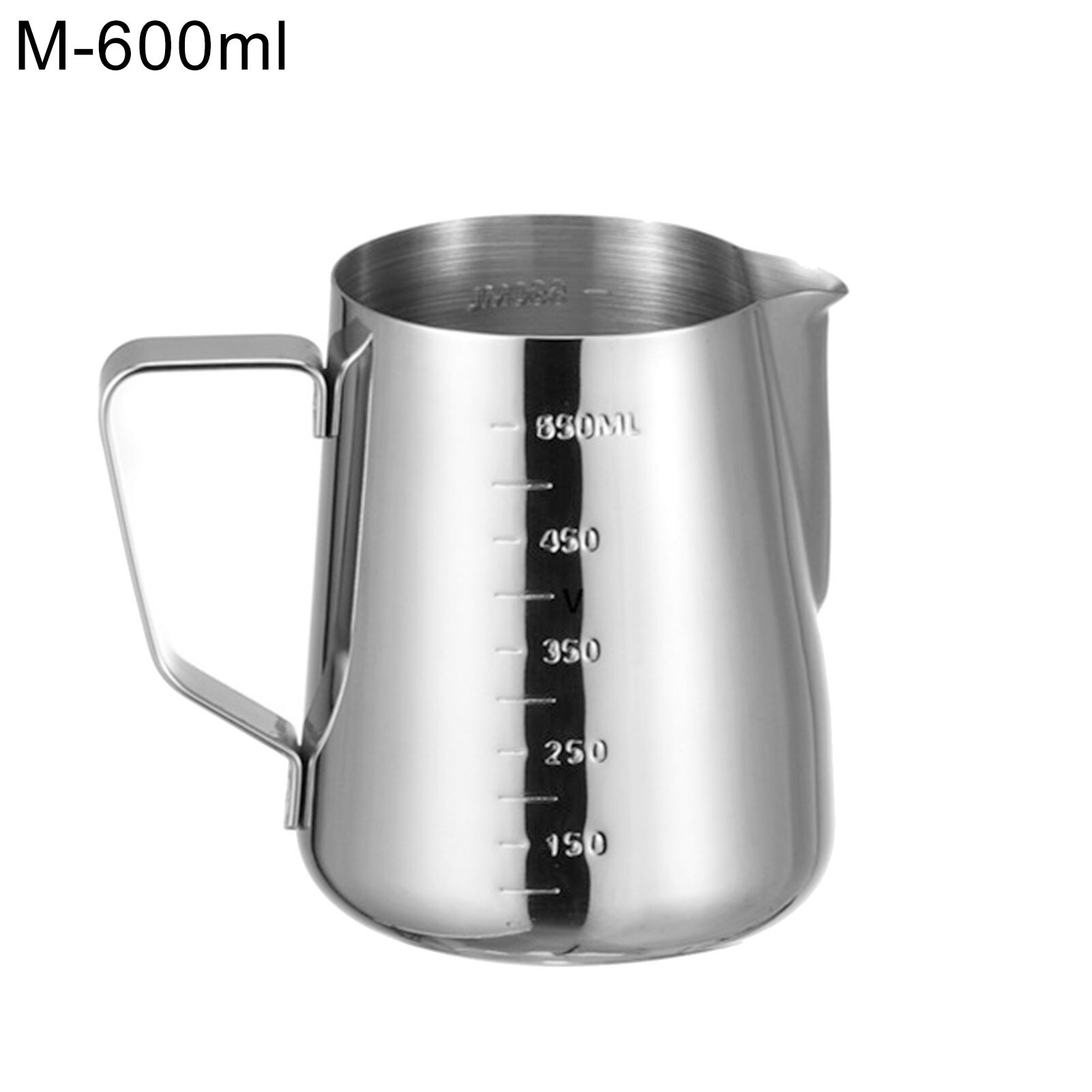 350/600/1000ML Stainless Steel DIY Coffee Jug Milk Frothing Craft Pitcher Cup Jugs: M