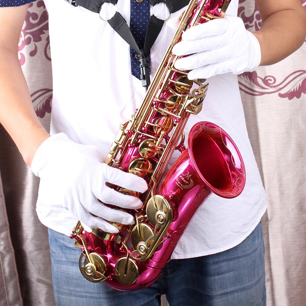 6-in-1 Saxofoon Cleaning Kit Inclusief Reinigingsdoekje Mondstuk Borstel Handschoenen Sax Draagriem Hout Instrument Onderhoud tool