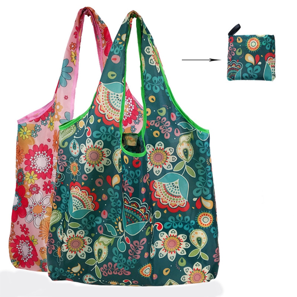 ISKYBOB Reusable Einkaufstaschen Frauen Faltbare Einkaufstasche Tragbare Tuch Eco Grocery Tasche Klapp Große Kapazität Handtaschen