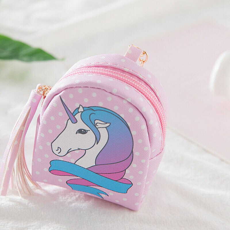 Multi Purpose Womens Glitter unicorn Small Mini Wallet Card Holder Coin Purse Unicorn Handbag zipper Waterproof Key Hanging: 7